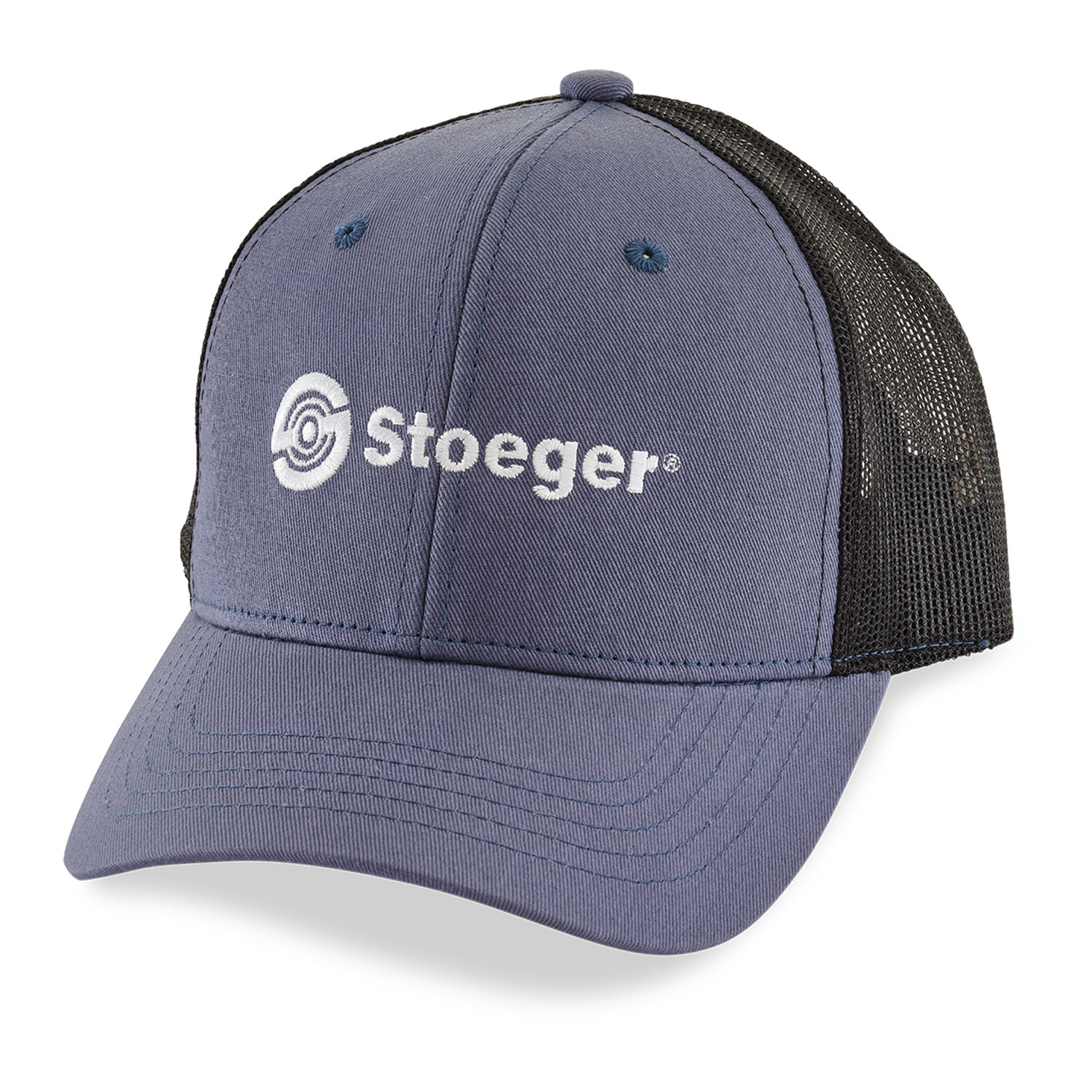 Logo Hat, Blue w/ Black Mesh